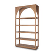 Bela Arched Shelving Unit Medium Brown Wood by Mercana at Eve Furniture