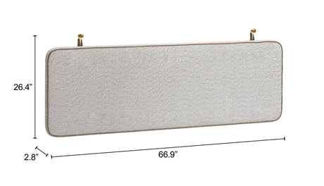 Bela Ivory Floating Queen Headboard by Zuomod at Eve Furniture