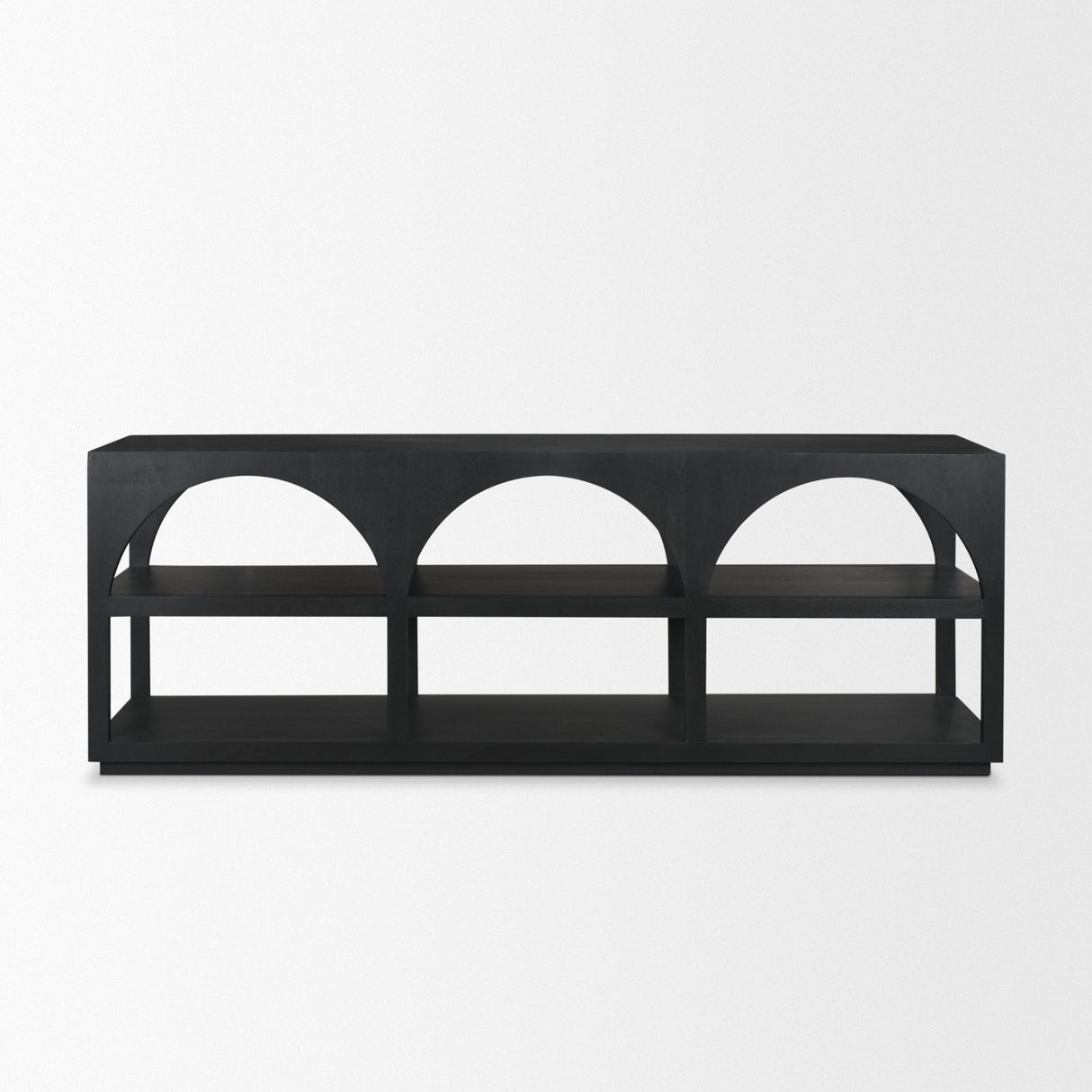Bela Large Matte Black Arched Console Table by Mercana at Eve Furniture