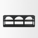 Bela Large Matte Black Arched Console Table by Mercana at Eve Furniture