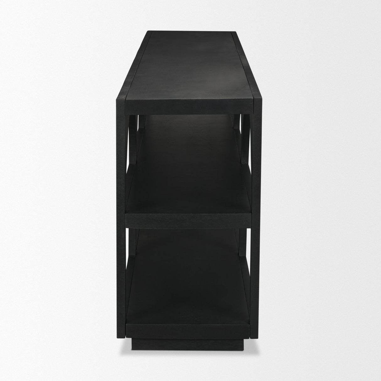 Bela Large Matte Black Arched Console Table by Mercana at Eve Furniture