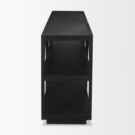 Bela Large Matte Black Arched Console Table by Mercana at Eve Furniture