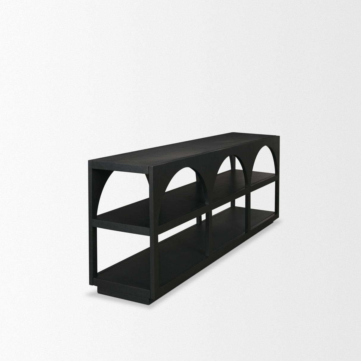 Bela Large Matte Black Arched Console Table by Mercana at Eve Furniture