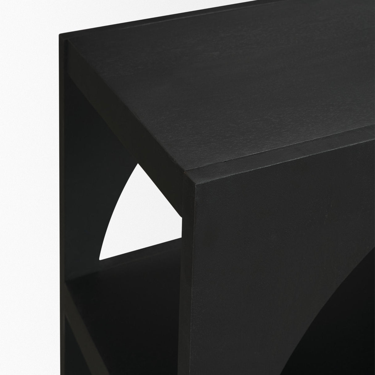 Bela Large Matte Black Arched Console Table by Mercana at Eve Furniture