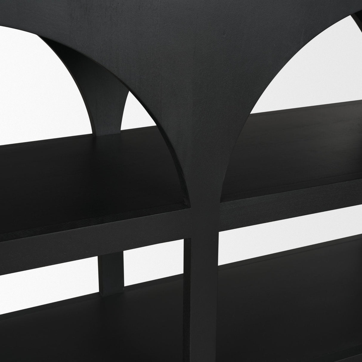 Bela Large Matte Black Arched Console Table by Mercana at Eve Furniture