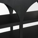 Bela Large Matte Black Arched Console Table by Mercana at Eve Furniture
