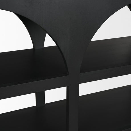 Bela Large Matte Black Arched Console Table by Mercana at Eve Furniture