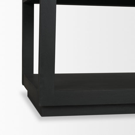 Bela Large Matte Black Arched Console Table by Mercana at Eve Furniture