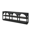 Bela Large Matte Black Arched Console Table by Mercana at Eve Furniture
