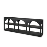 Bela Large Matte Black Arched Console Table by Mercana at Eve Furniture