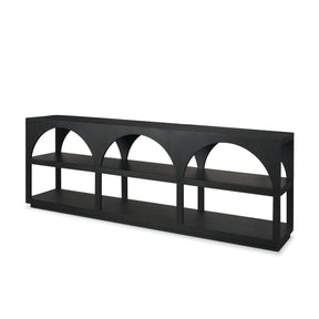 Bela Large Matte Black Arched Console Table by Mercana at Eve Furniture