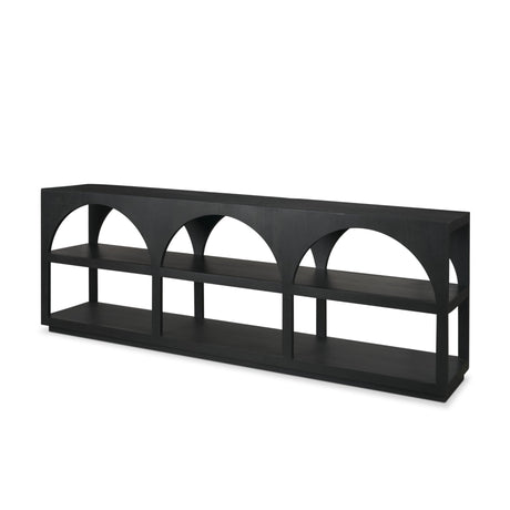 Bela Large Matte Black Arched Console Table by Mercana at Eve Furniture