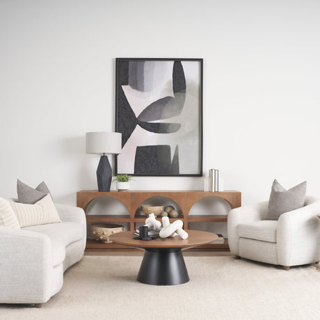 Bela Large Medium Brown Wood Arched Console Table by Mercana at Eve Furniture