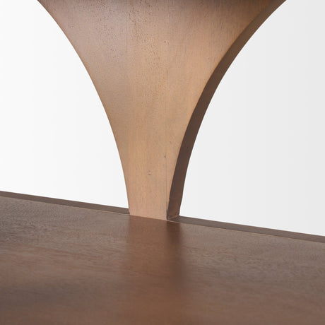 Bela Large Medium Brown Wood Arched Console Table by Mercana at Eve Furniture