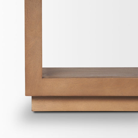 Bela Large Medium Brown Wood Arched Console Table by Mercana at Eve Furniture