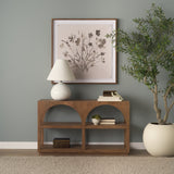 Bela Small Arched Console Table Medium Brown Wood by Mercana at Eve Furniture