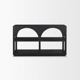 Bela Small Matte Black Arched Console Table by Mercana at Eve Furniture