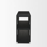 Bela Small Matte Black Arched Console Table by Mercana at Eve Furniture