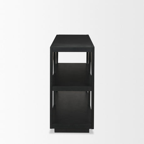 Bela Small Matte Black Arched Console Table by Mercana at Eve Furniture