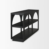 Bela Small Matte Black Arched Console Table by Mercana at Eve Furniture