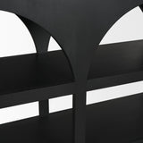 Bela Small Matte Black Arched Console Table by Mercana at Eve Furniture
