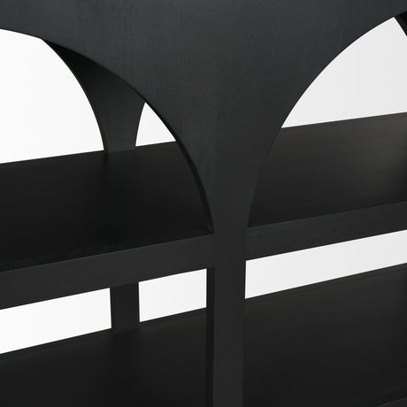 Bela Small Matte Black Arched Console Table by Mercana at Eve Furniture