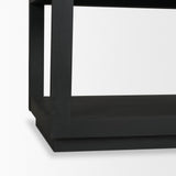 Bela Small Matte Black Arched Console Table by Mercana at Eve Furniture