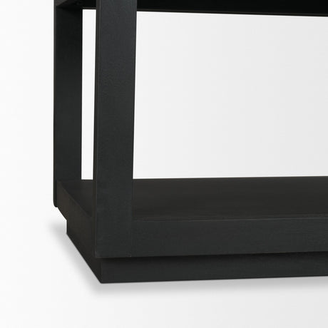 Bela Small Matte Black Arched Console Table by Mercana at Eve Furniture