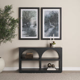 Bela Small Matte Black Arched Console Table by Mercana at Eve Furniture