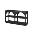 Bela Small Matte Black Arched Console Table by Mercana at Eve Furniture