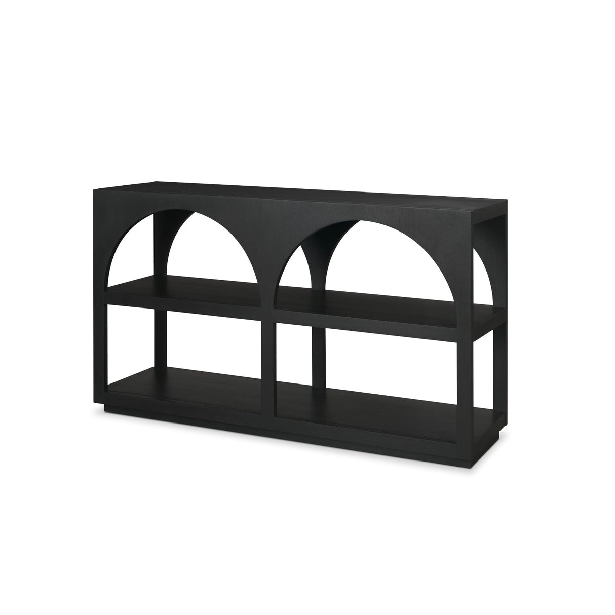 Bela Small Matte Black Arched Console Table by Mercana at Eve Furniture