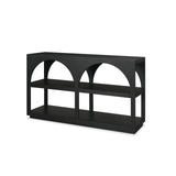 Bela Small Matte Black Arched Console Table by Mercana at Eve Furniture