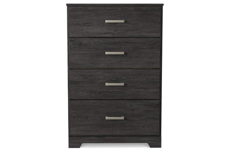 Belachime Black Chest of Drawers by Ashley at Eve Furniture