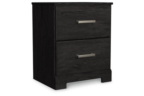 Belachime Black Nightstand by Ashley at Eve Furniture