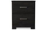 Belachime Black Nightstand by Ashley at Eve Furniture