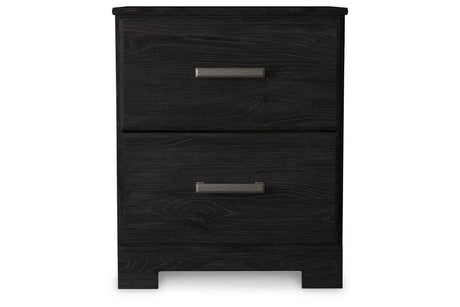 Belachime Black Nightstand by Ashley at Eve Furniture