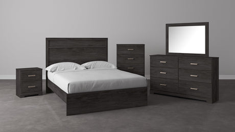 Belachime Black Panel Bedroom Set by Ashley at Eve Furniture