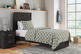 Belachime Charcoal Twin Panel Bed by Ashley at Eve Furniture