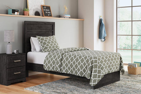 Belachime Charcoal Twin Panel Bed by Ashley at Eve Furniture