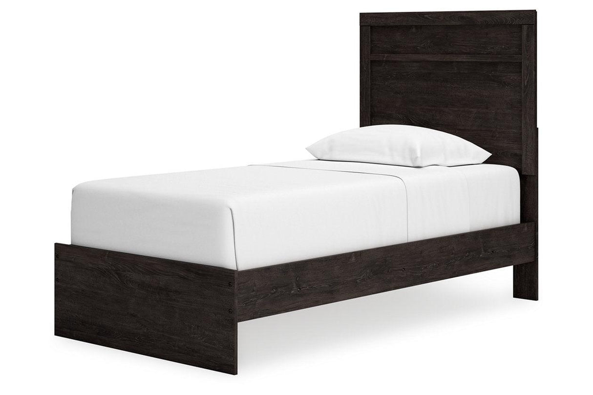 Belachime Charcoal Twin Panel Bed by Ashley at Eve Furniture