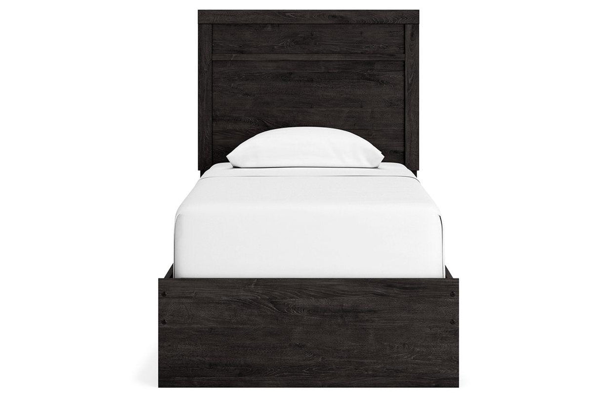 Belachime Charcoal Twin Panel Bed by Ashley at Eve Furniture