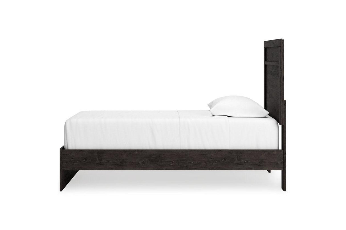 Belachime Charcoal Twin Panel Bed by Ashley at Eve Furniture