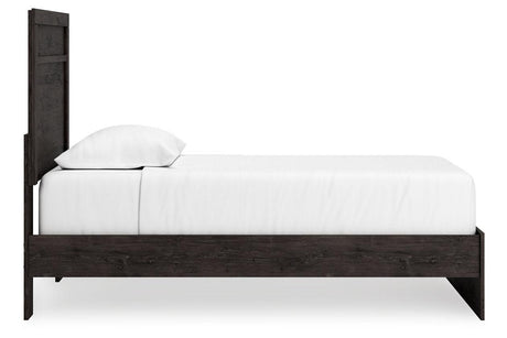 Belachime Charcoal Twin Panel Bed by Ashley at Eve Furniture