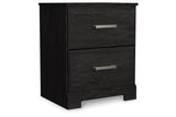 Belachime Black Nightstand by Ashley at Eve Furniture