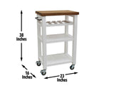 Belden Kitchen Cart, White