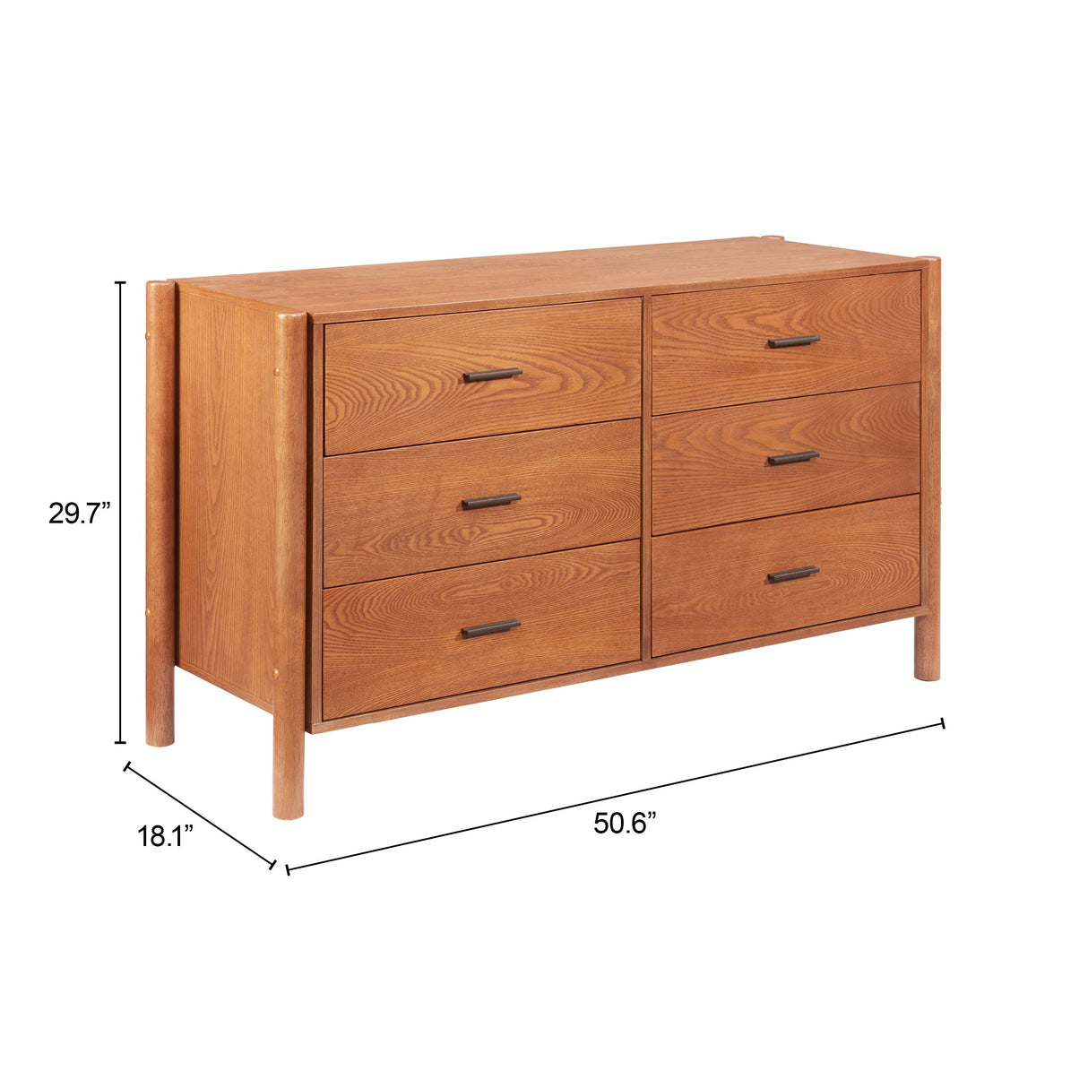 Beleza Walnut Dresser by Zuomod at Eve Furniture