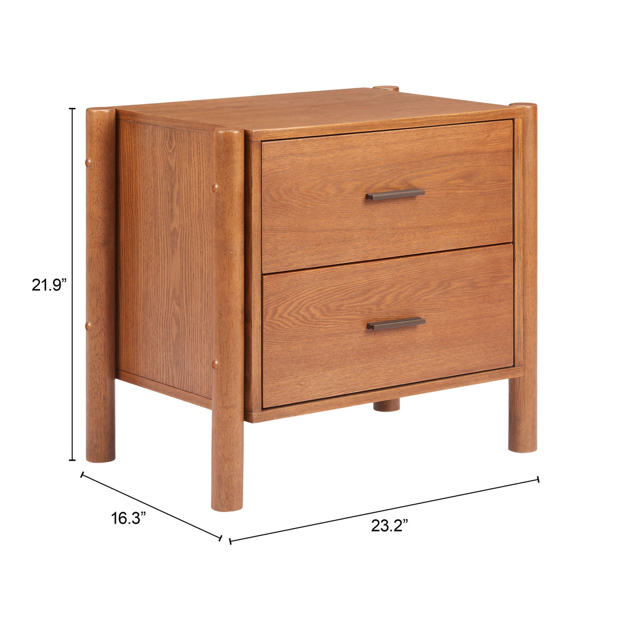 Beleza Walnut Nightstand by Zuomod at Eve Furniture