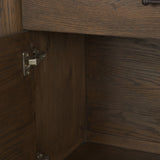 Belford 2-Door Open Dark Brown Oak Wood Shelving Unit by Mercana at Eve Furniture