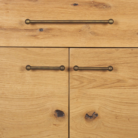 Belford 2-Door Open Light Brown Oak Wood Shelving Unit by Mercana at Eve Furniture