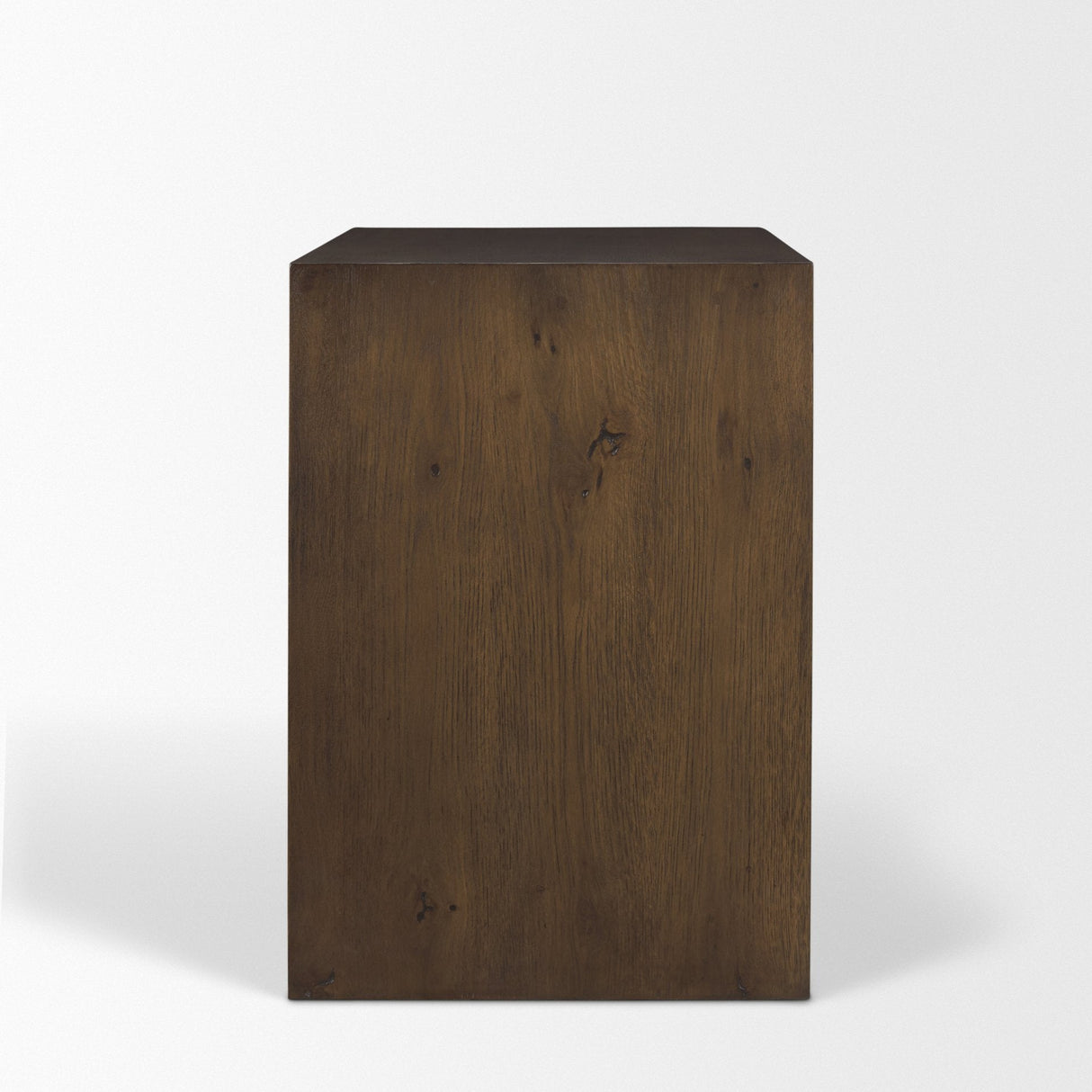Belford 3-Drawer Dark Brown Oak Wood Closed Nightstand by Mercana at Eve Furniture